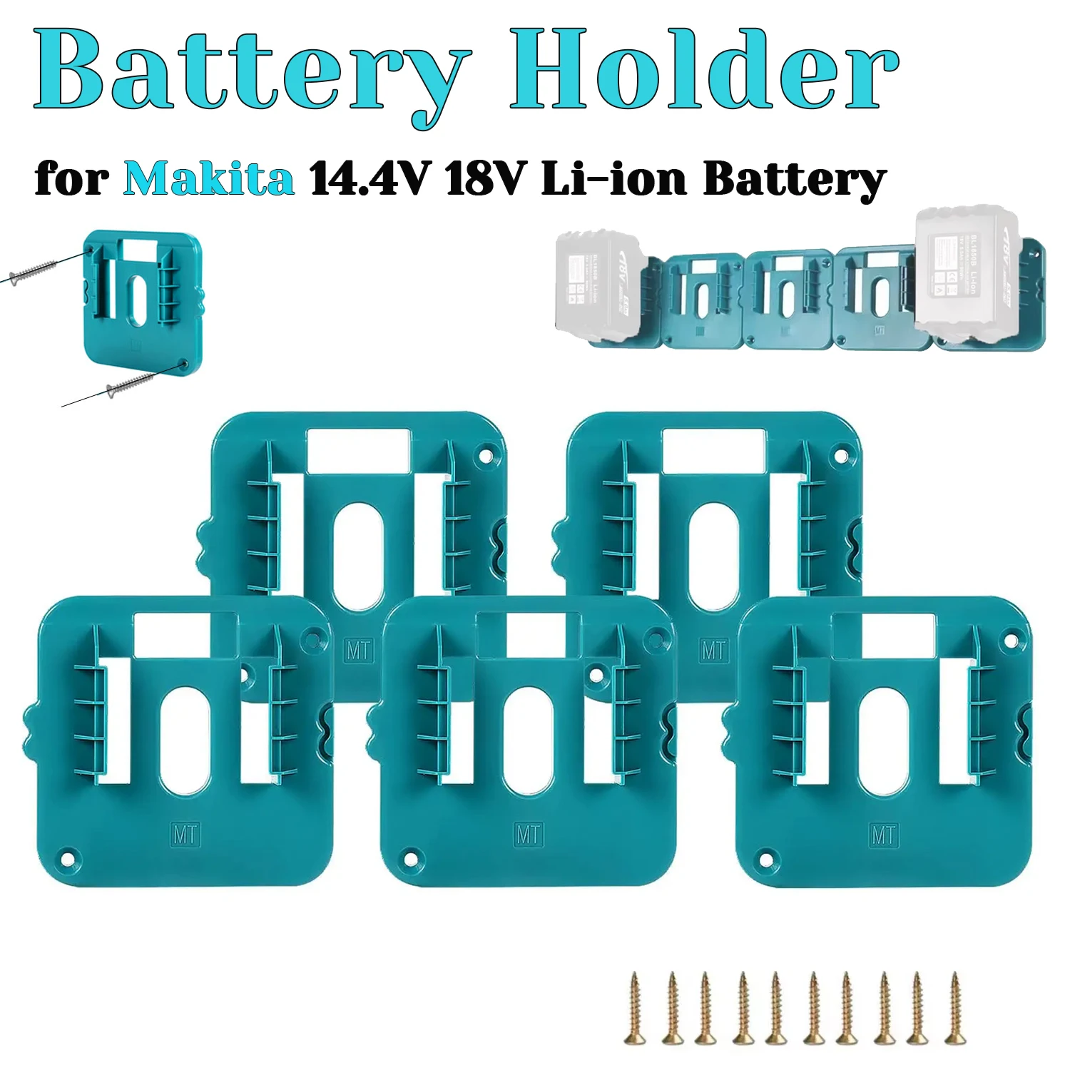 Soporte de montaje con fijación por clic Makita para baterías portátiles - imagen 3