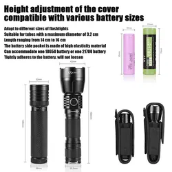 Funda táctica para linterna T307 de nailon para cinturón