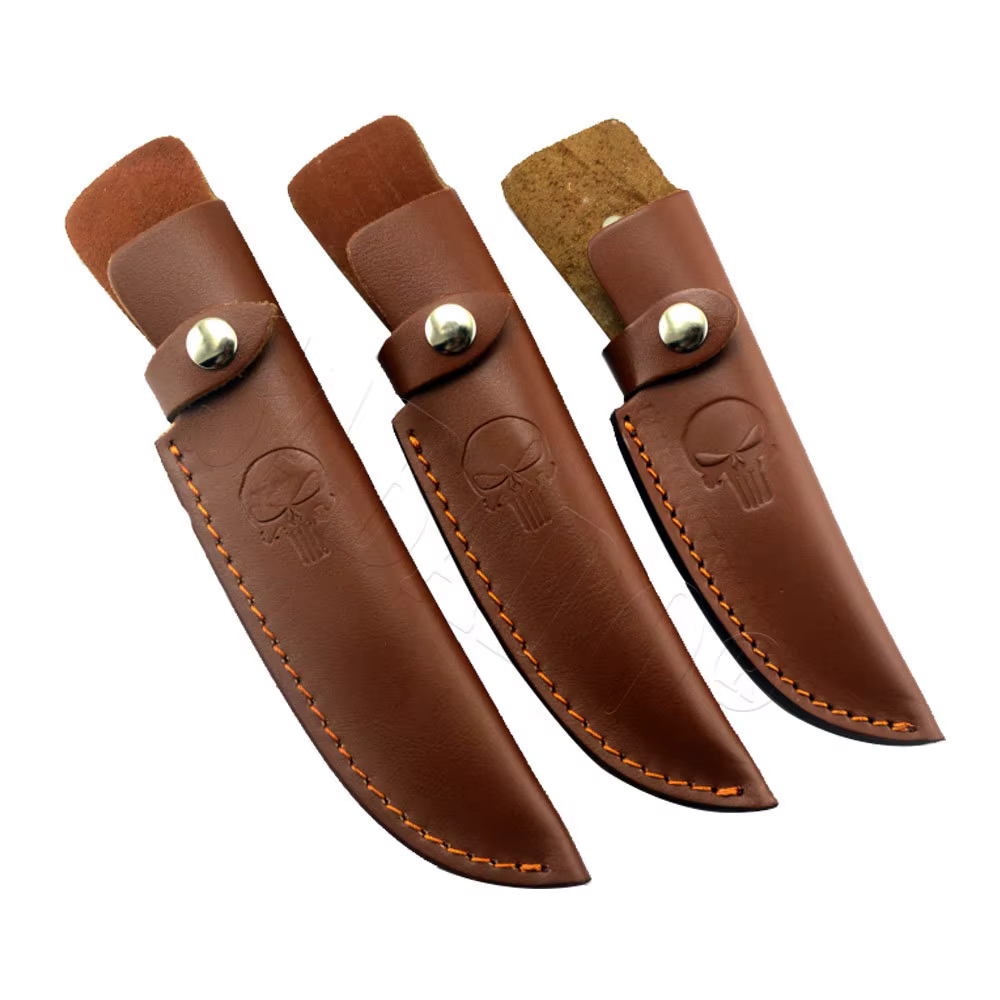 Funda Cuero Portacuchillos Cuchillo Fijo Táctico - imagen 3