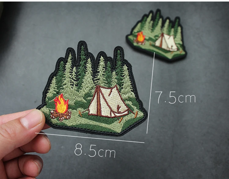 Parche bordado con estilo táctico de jungla