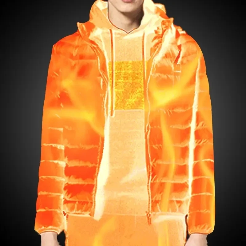 Chaqueta calefactable USB térmico capucha extraíble – outdoor táctica - imagen 3
