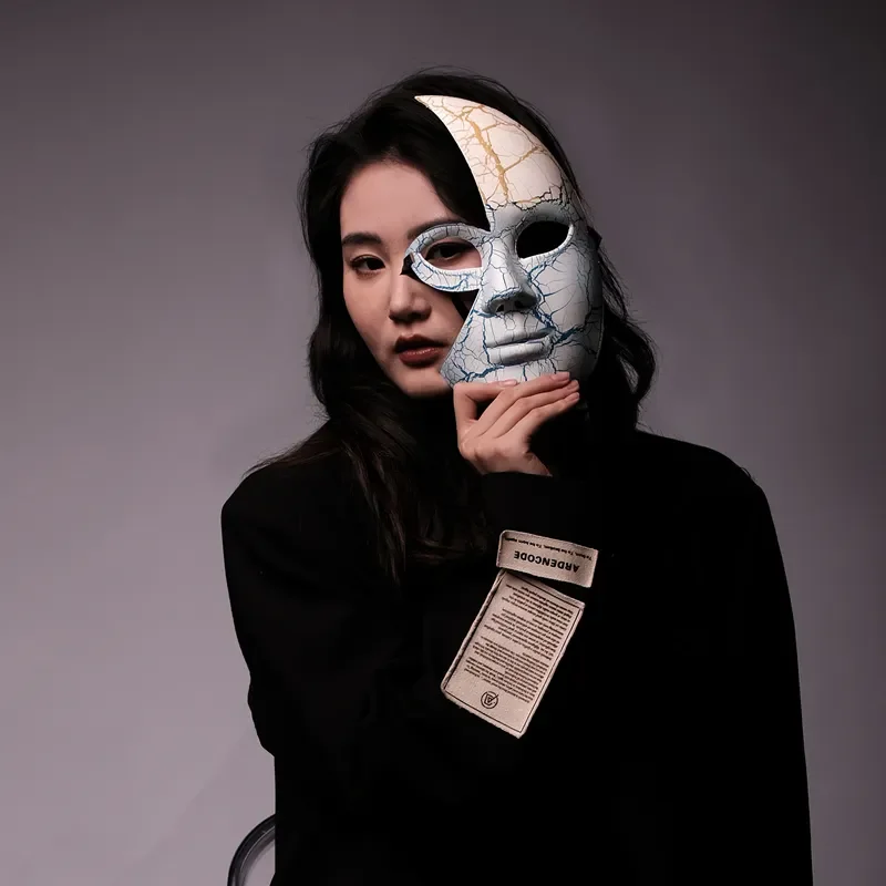 Máscara facial completa ajustable retro para cosplay y Halloween - imagen 4