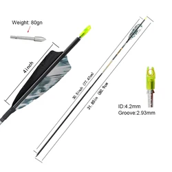 Flechas carbono completo para arco – Spine tiro al blanco