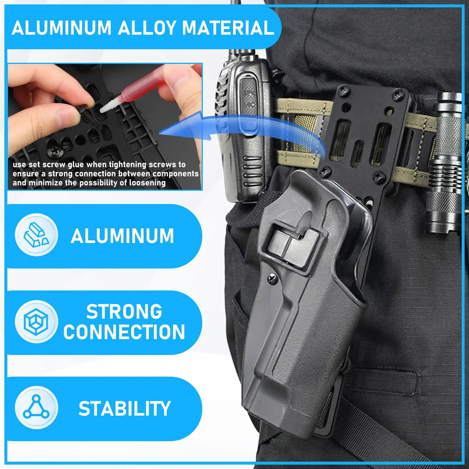 Adaptador portaholster drop-leg QLS para correa de muslo rápida - imagen 4