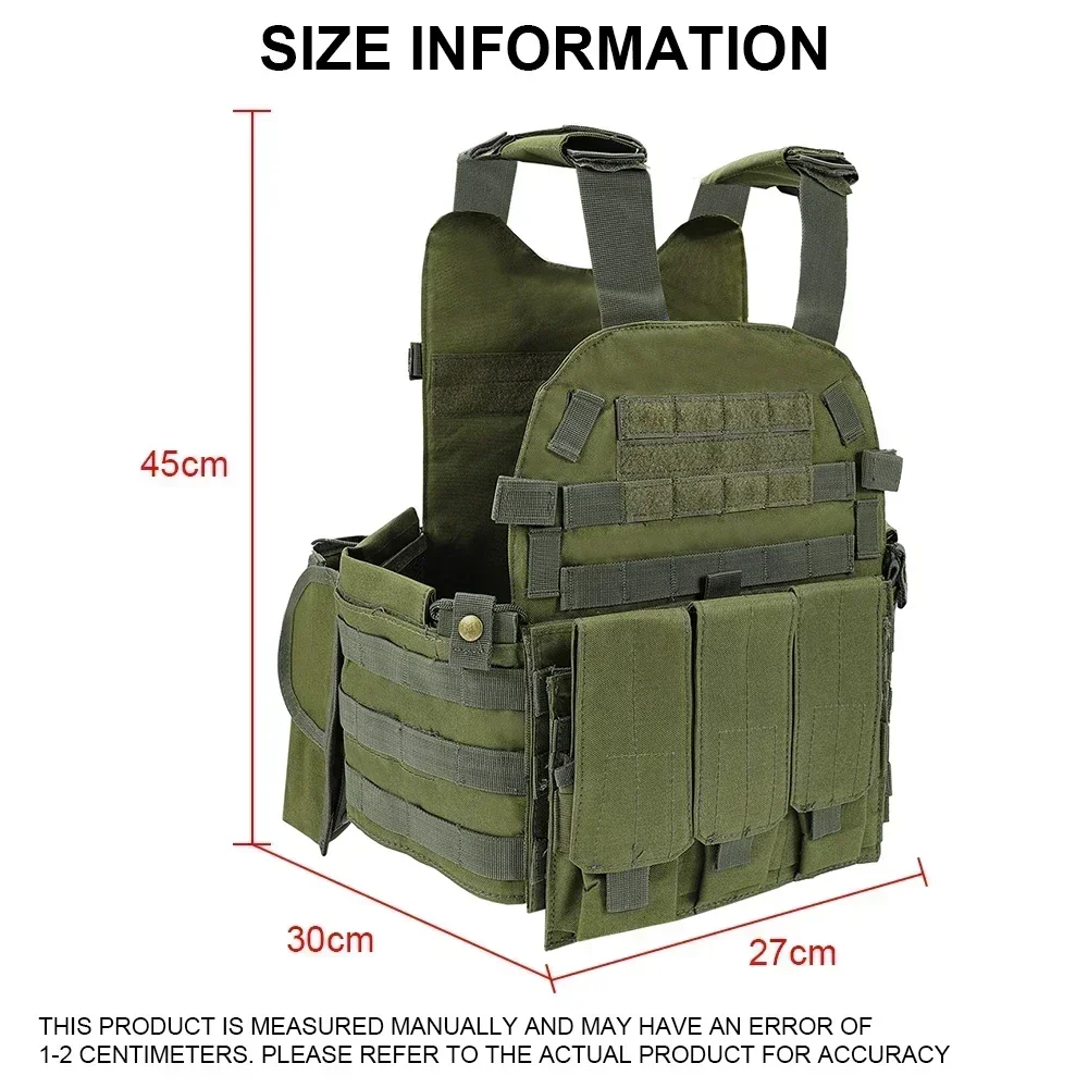 Chaleco táctico MOLLE camuflaje nylon airsoft combate montaña - imagen 4