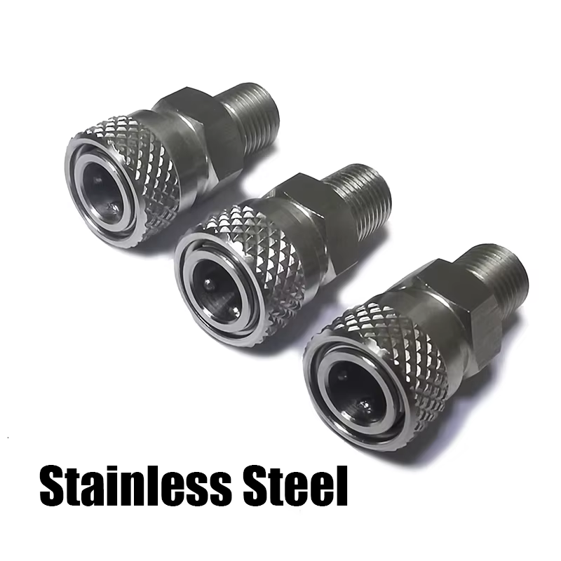 Válvula carga HPA desconexión rápida hembra - Acero inoxidable 1/8 NPT - imagen 2