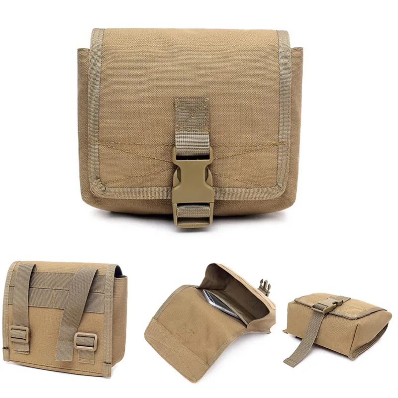 Bolsa táctica Molle plegable en uso