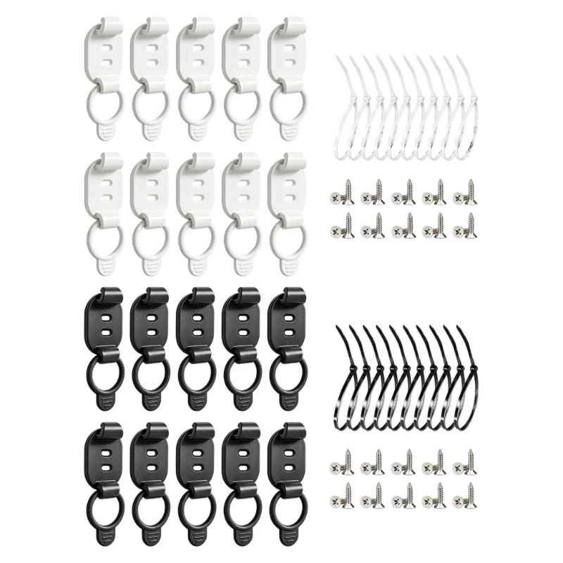 Organizador de cables adhesivo con banda elástica para escritorio - imagen 2