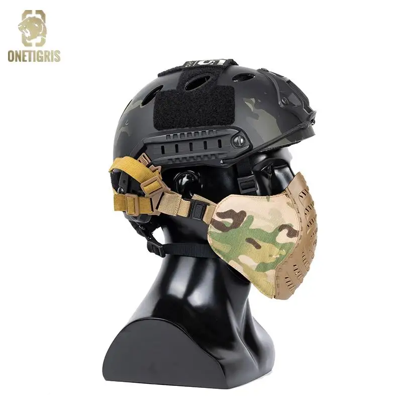 ONETIGRIS Máscara táctica de malla con protección orejas para airsoft - imagen 5