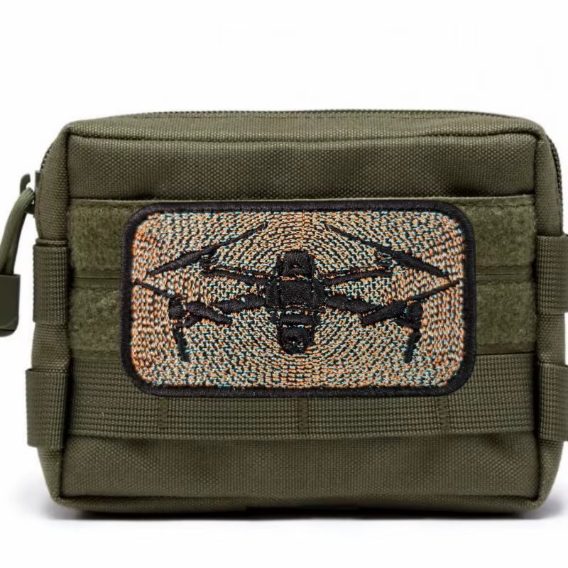 Parche UAV frontal mostrando detalle del bordado