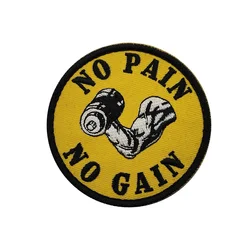 Parche táctico NO PAIN NO GAIN velcro bordado para MOLLE