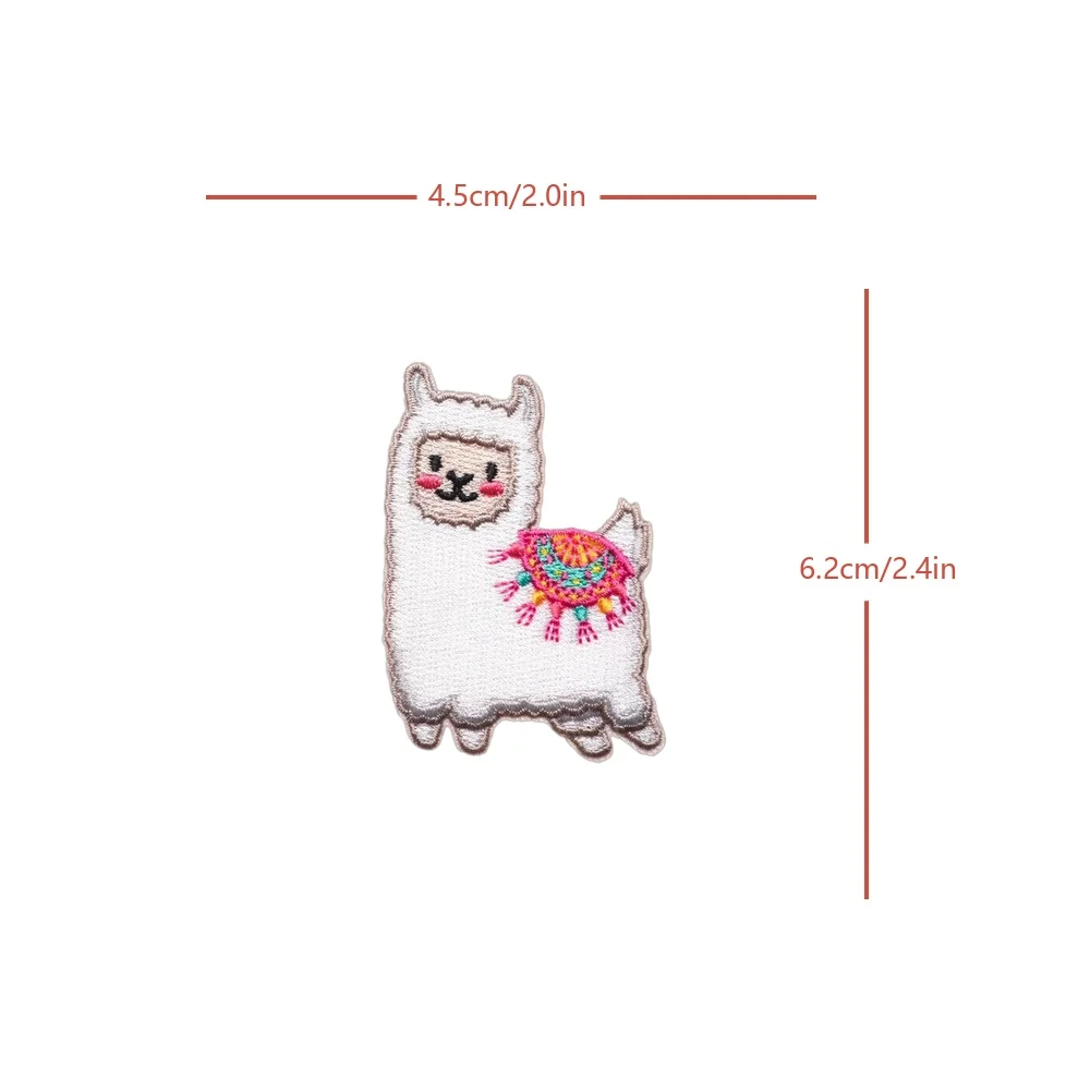 Parche moral táctico velcro llama blanca bordado - imagen 3