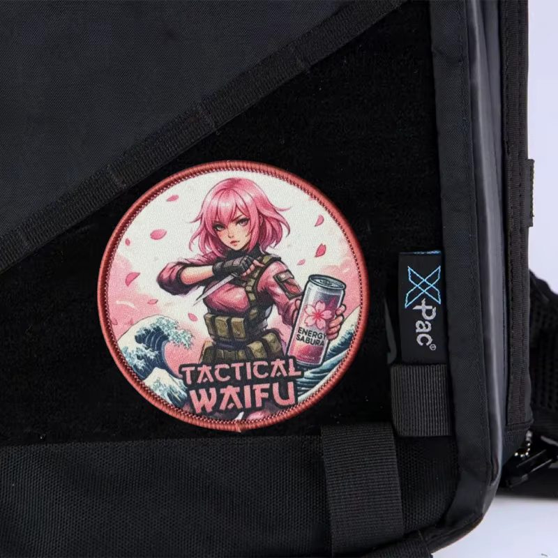 Parche táctico anime chica moral gancho y bucle para mochila - imagen 5