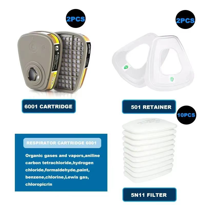 3M Cartucho de respirador compatible con 6200/6800/7502 - filtro 5N11 - imagen 2