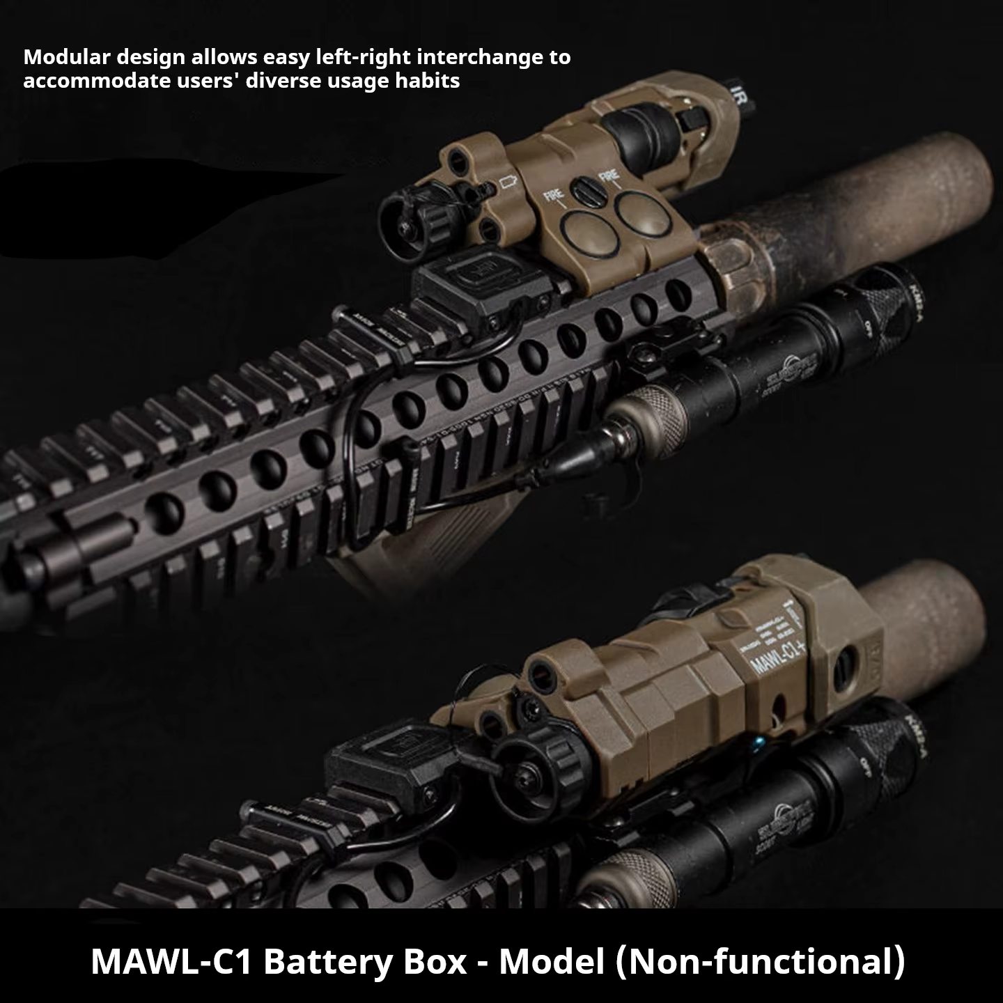 MAWL-C1 Láser táctico sin función con montaje Picatinny para airsoft - imagen 5