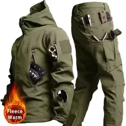 Softshell táctico hombre cortavientos con forro polar piel de tiburón