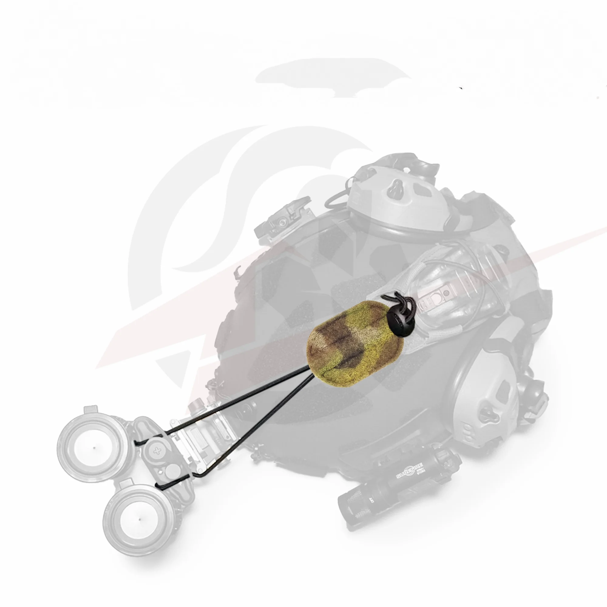 Cuerda elástica para casco táctico NVG KC, retención - imagen 4
