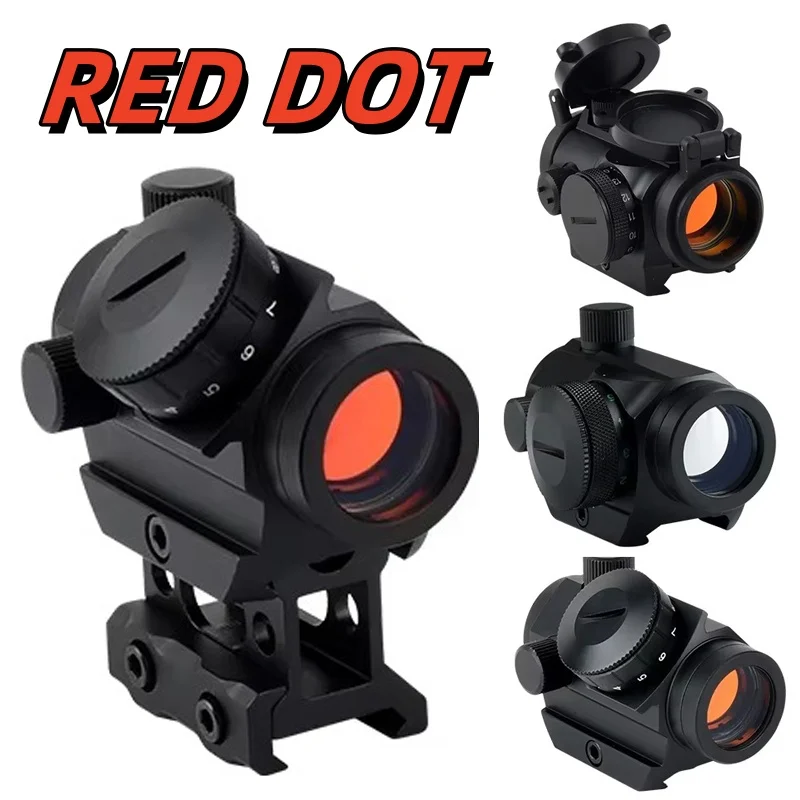 Mira punto rojo y verde táctica con óptica réflex para rifle