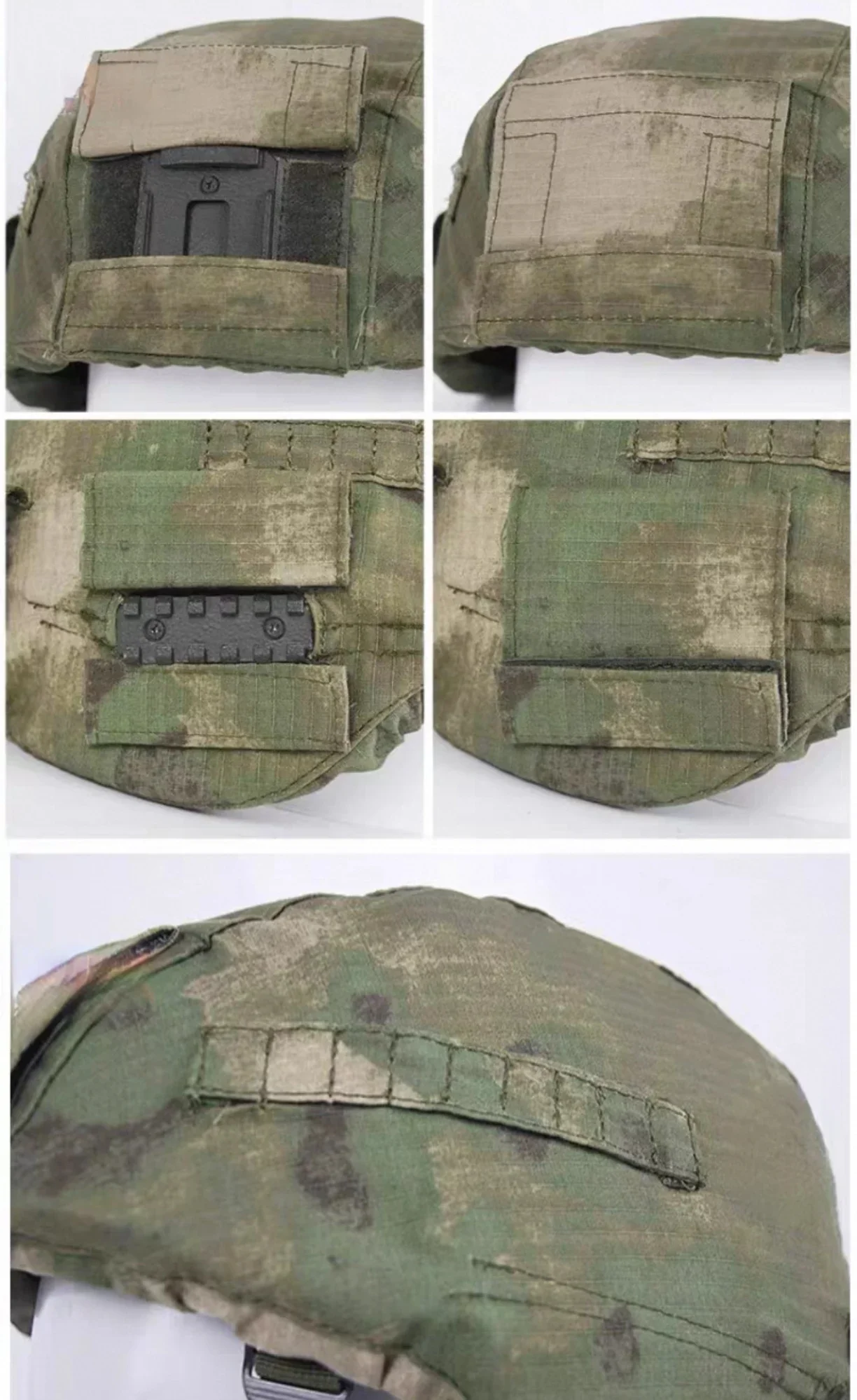 Detalle del camuflaje y textura de la tela