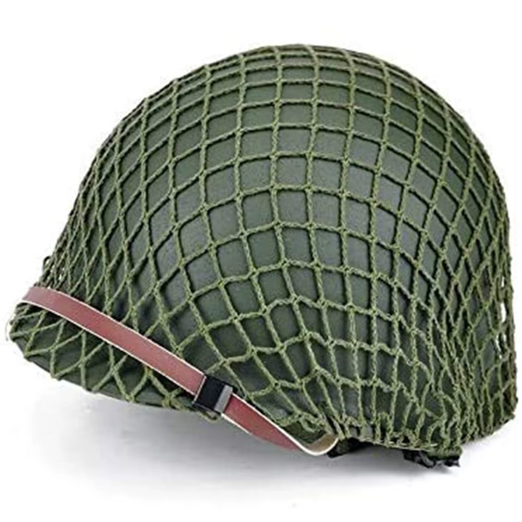 Casco M1 Segunda Guerra Mundial réplica acero con correa barbilla - imagen 4