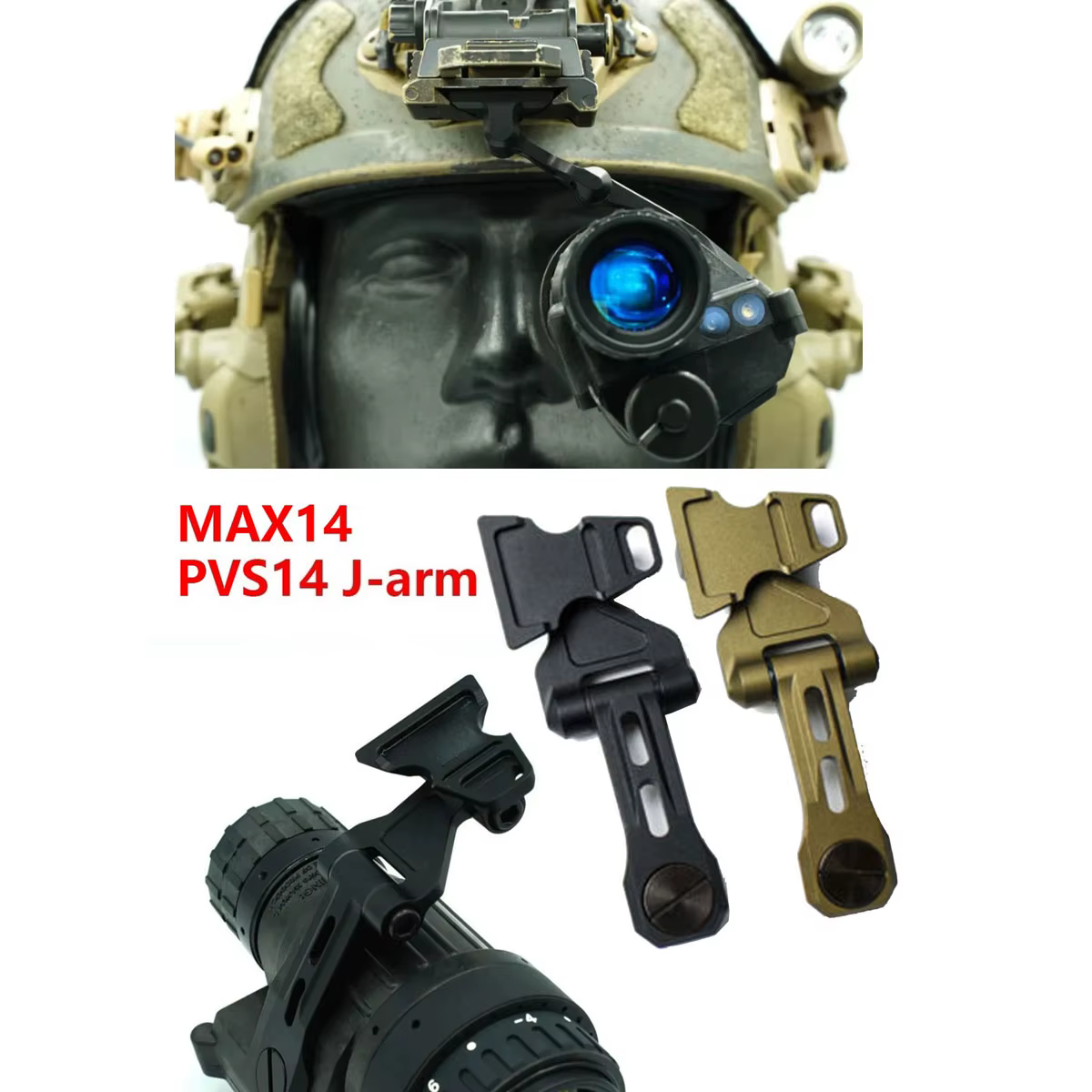 Soporte NVG Metal J-Arm para casco táctico rápido – Montaje L4G24