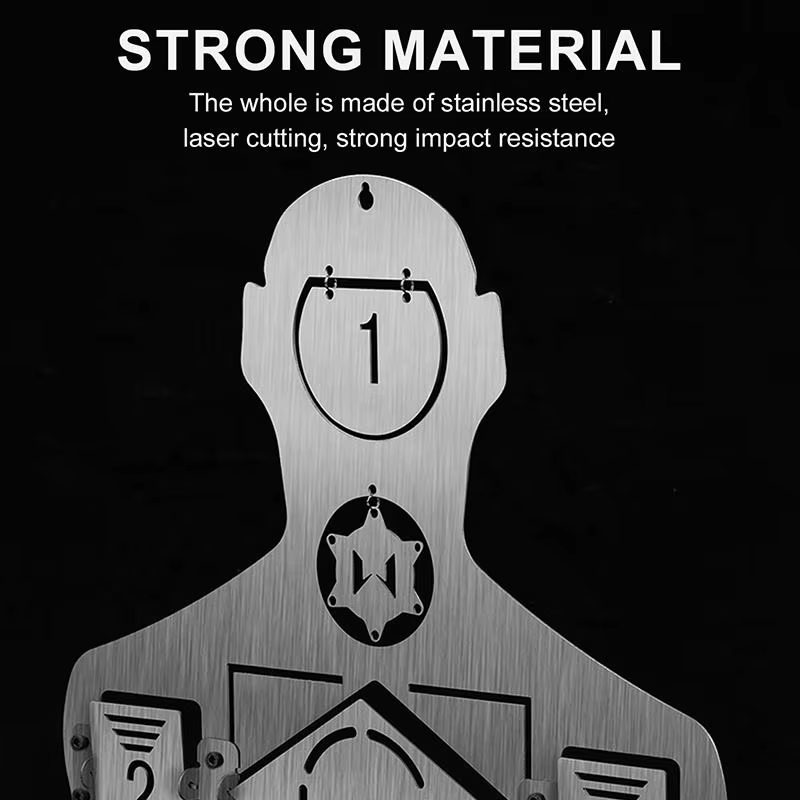 Objetivo de tiro medio cuerpo de acero inoxidable portátil de metal - imagen 4