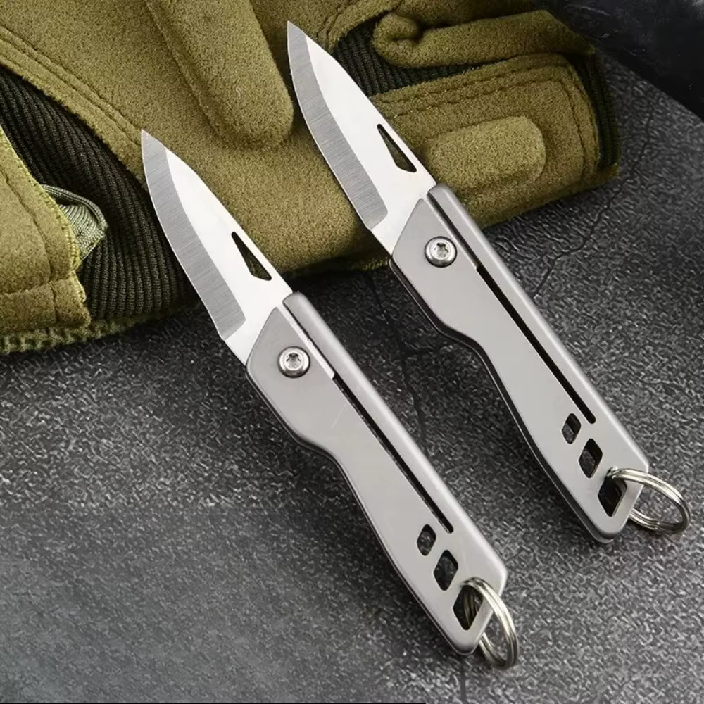 MINI TC4 cuchillo plegable EDC de titanio aleación, llavero - imagen 5
