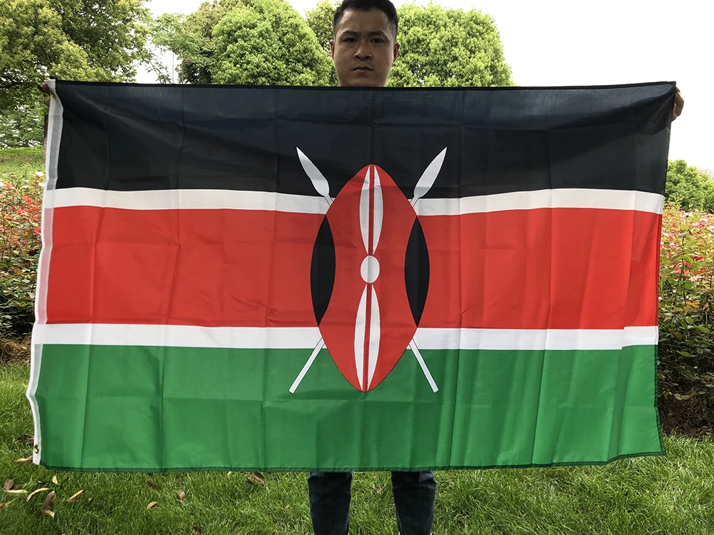 Bandera de Kenia táctica exterior resistente de poliéster - imagen 5