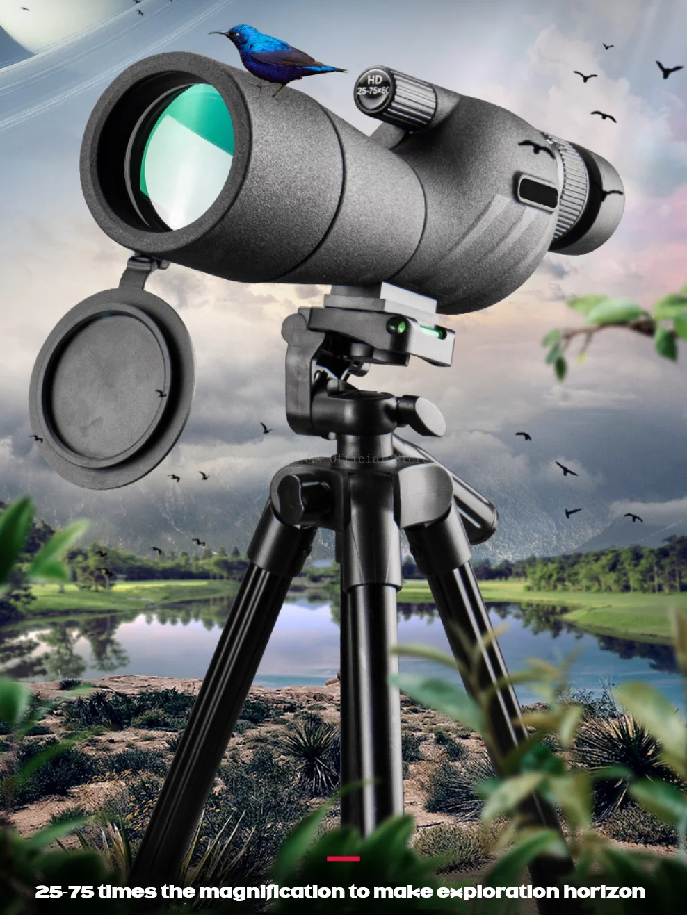 Monocular con trípode para observación al aire libre