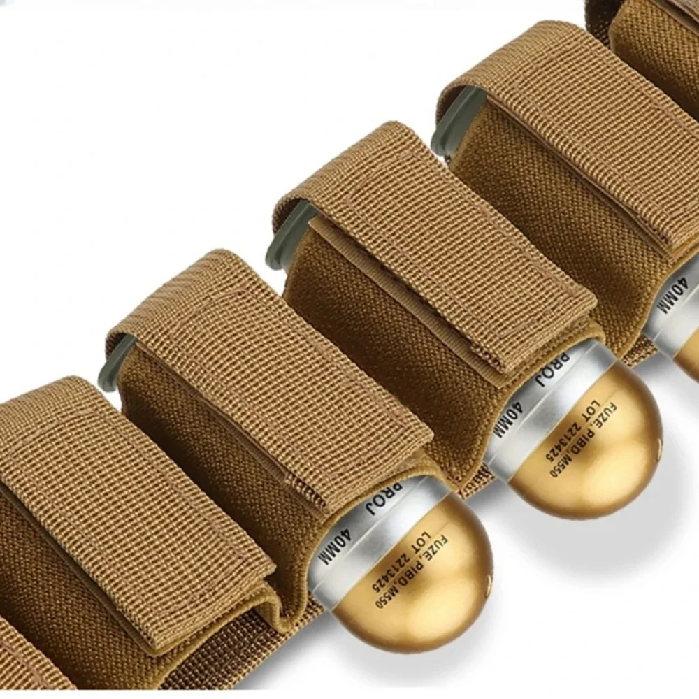 Cinturón táctico de nailon porta granadas con kit herramientas - imagen 4