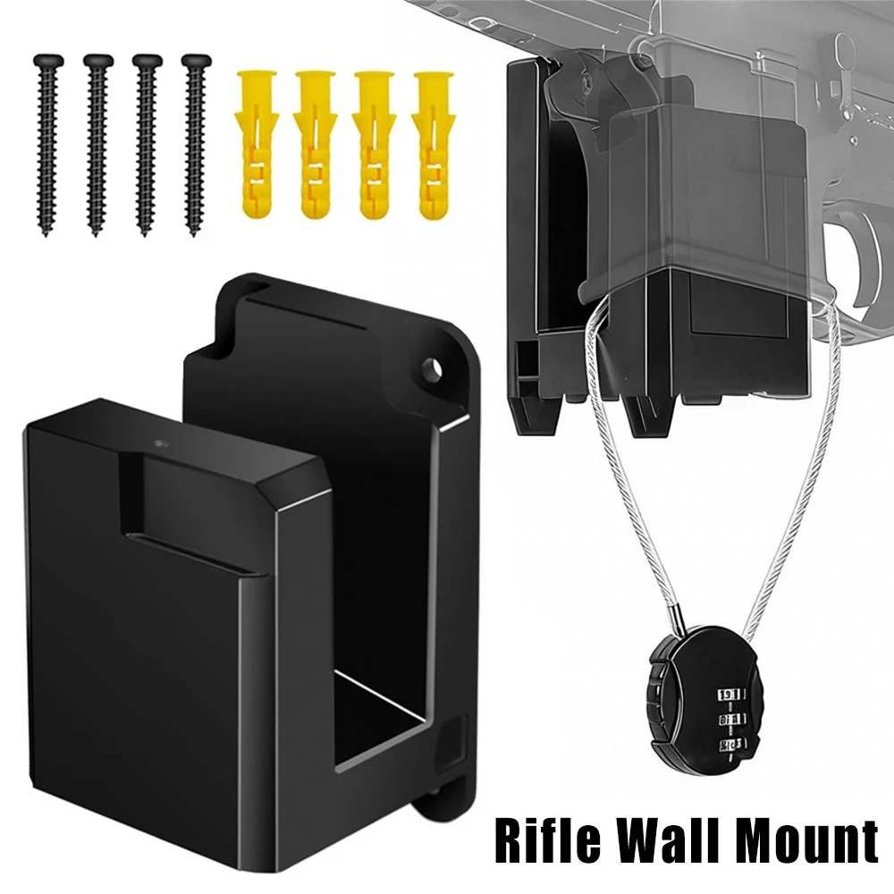 Soporte pared rifle con cerradura vertical y horizontal seguro