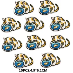 Parche bordado gato para ropa - plancha adhesivo de costura