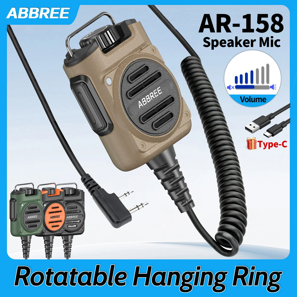 ABBREE AR-158 micrófono altavoz recargable con volumen ajustable - imagen 4