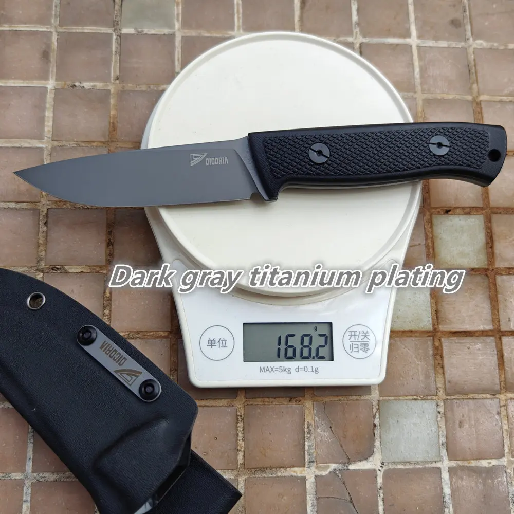 DICORIA cuchillo fijo EDC de acero con mango G10 para camping - imagen 4
