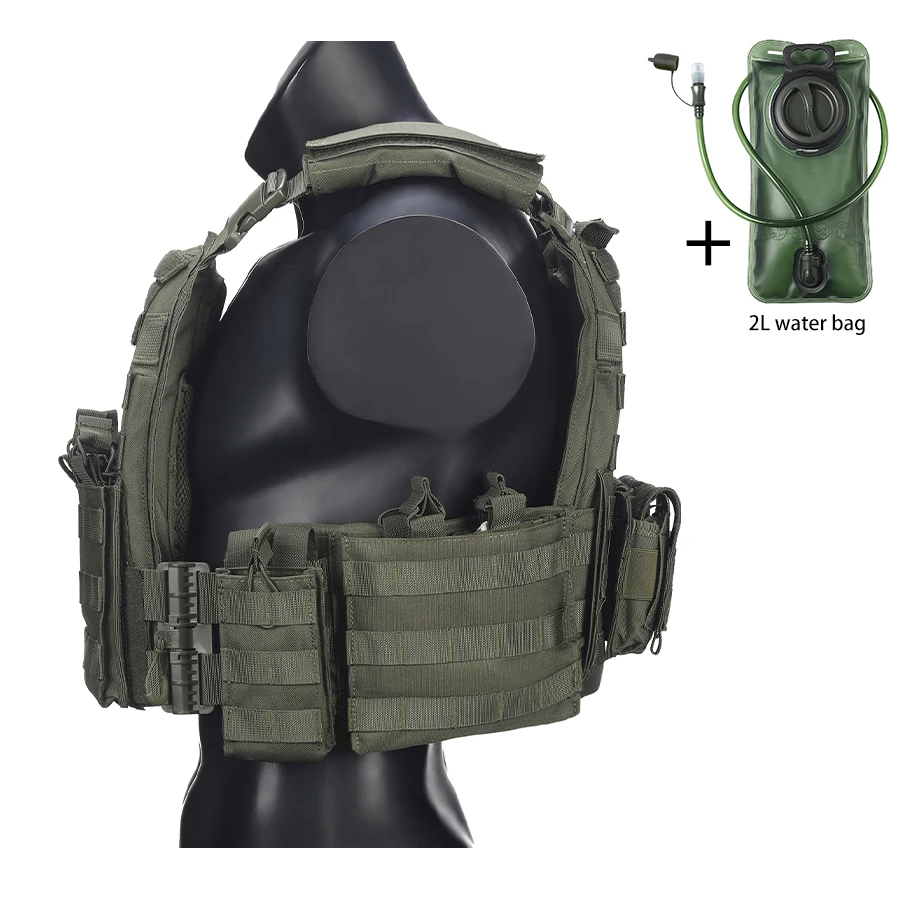 Chaleco de caza con sistema hidratación 2L – Outdoor entrenamiento - imagen 4