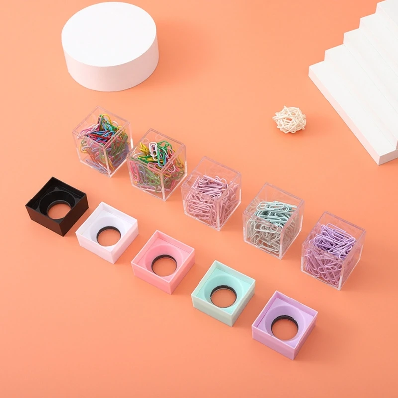 Soporte para clips sobre escritorio con accesorios