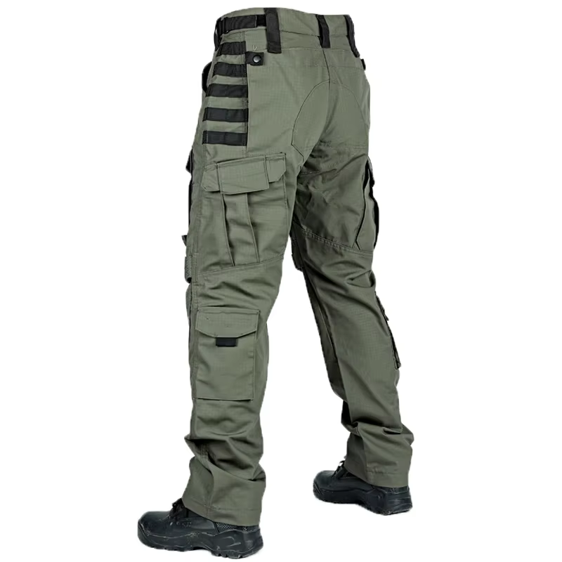 Pantalones tácticos camuflaje hombre ripstop multibolsillos resistentes - imagen 2