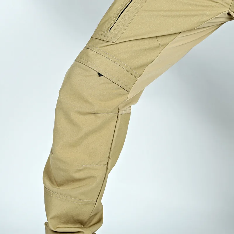 Pantalones tácticos cargo rectos resistentes al desgaste para hombre - imagen 4