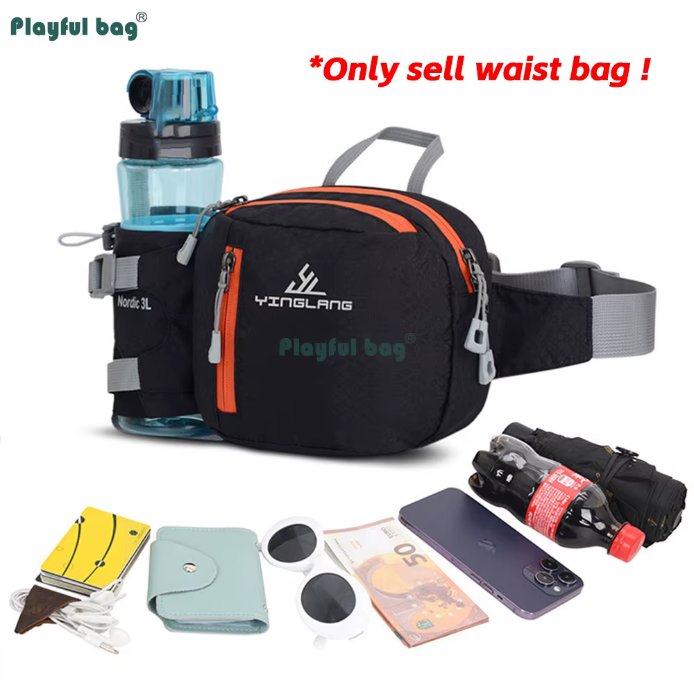 Riñonera de hidratación ligera con botella y funda móvil, unisex - imagen 5