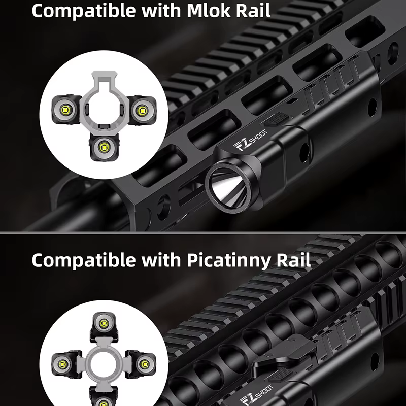 MidTen linterna táctica 1700 lúmenes para rifle - riel Picatinny - imagen 4