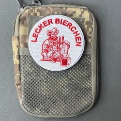 Lecker Bierchen parche táctico moral bordado gancho y bucle brazalete
