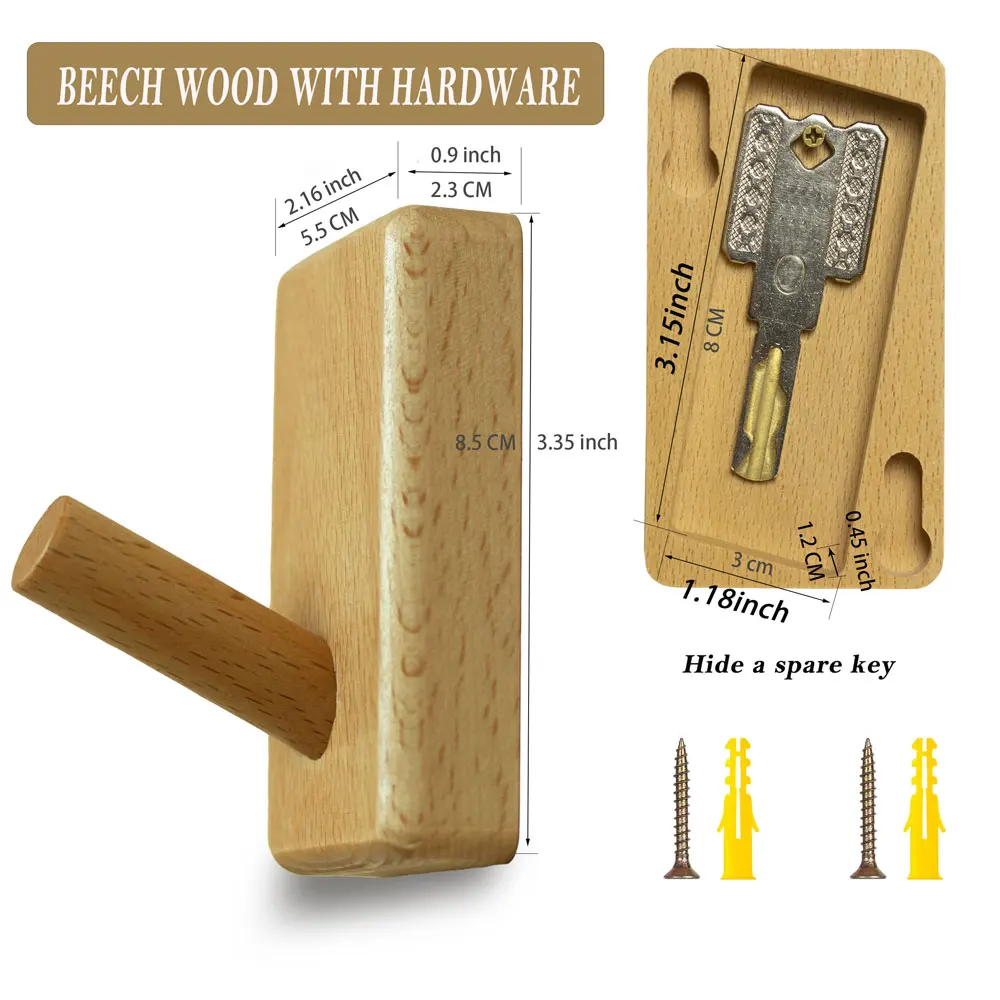 Caja fuerte oculta de madera para llave, resistente al agua exterior - imagen 3