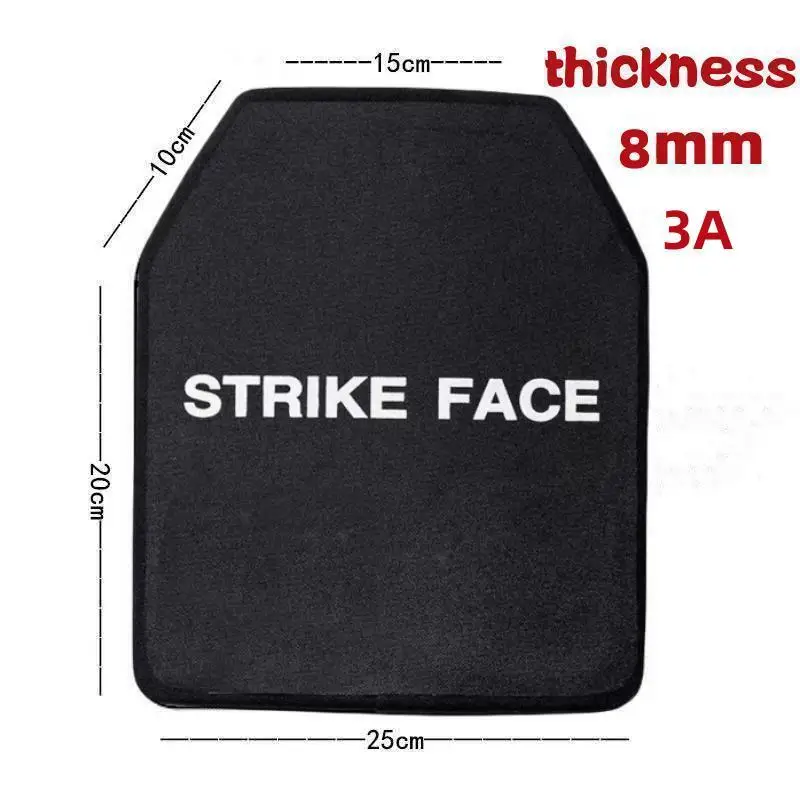 Placa balística nivel IIIA 10x12 ligera PE para chaleco táctico - imagen 3