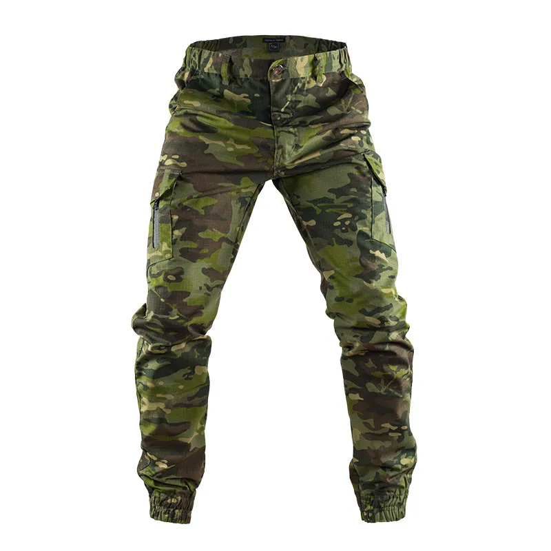 Pantalones tácticos verdes con múltiples bolsillos para aire libre - imagen 3