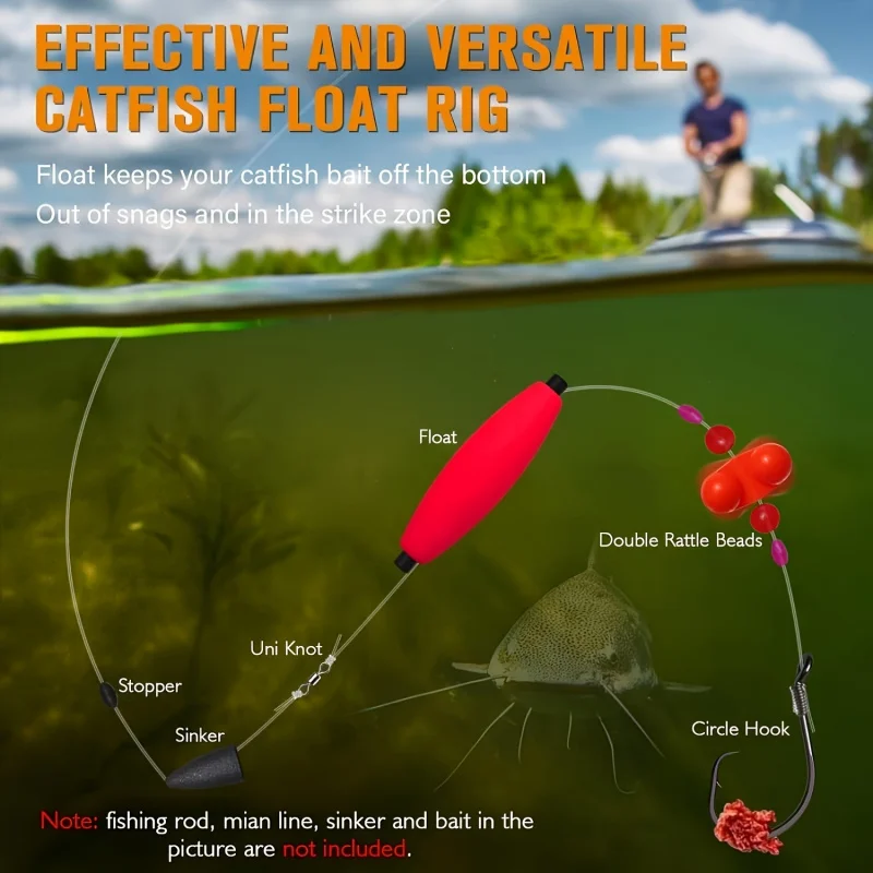 Plomada flotante con cuentas, anzuelo redondo para pesca distancia - imagen 4