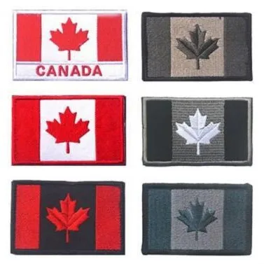 Parche gancho y bucle táctico bandera Canadá hoja de arce roja - imagen 4