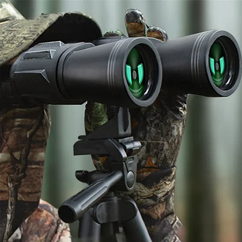 Binoculares HD con prisma BAK4, largo alcance para aves y excursiones