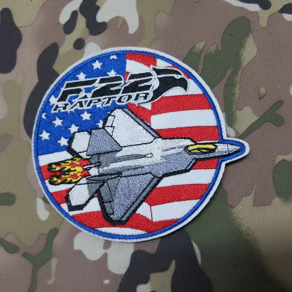 Parche táctico bordado águila F22 con sistema de gancho - imagen 4