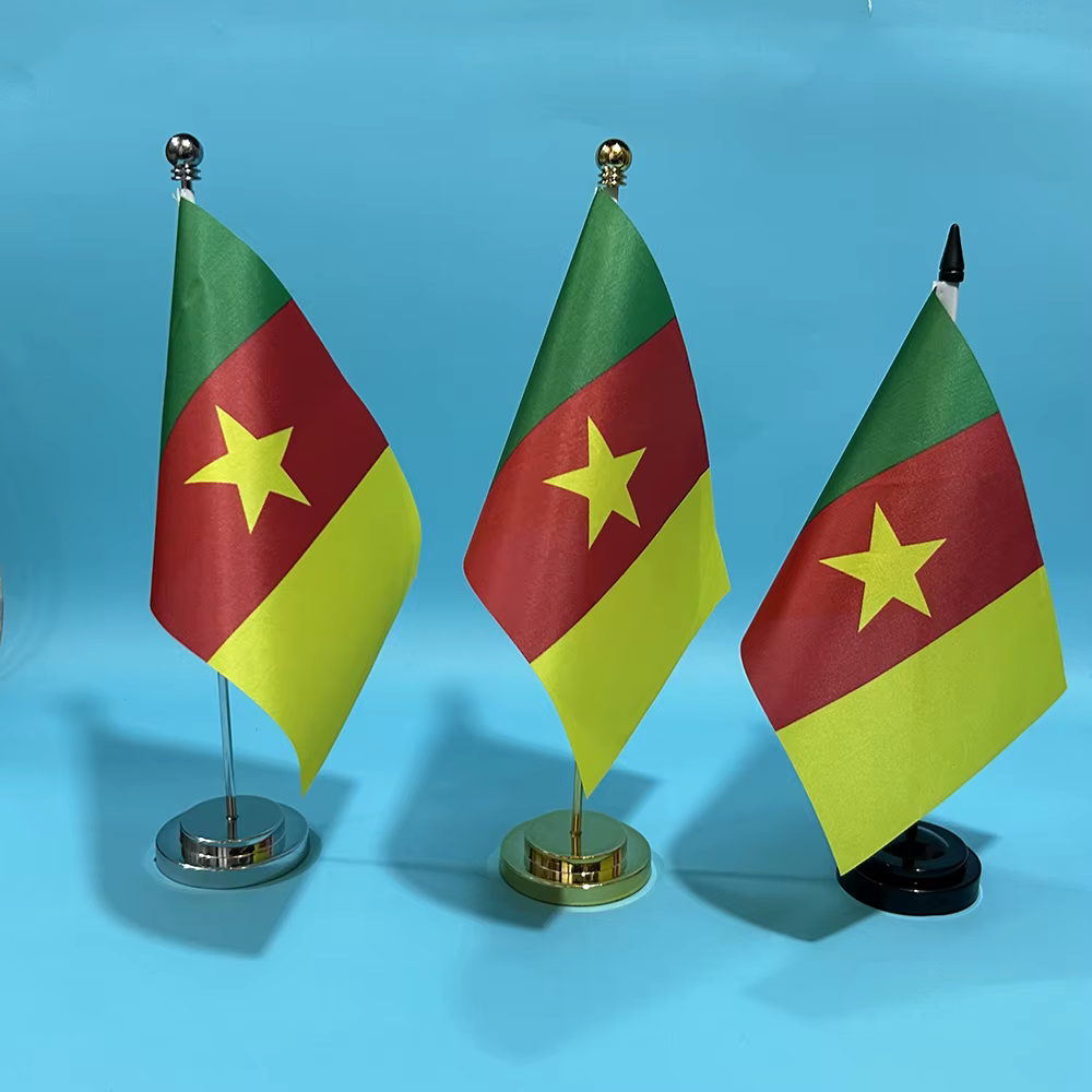 Bandera de escritorio Camerún nacional en poliéster - imagen 5