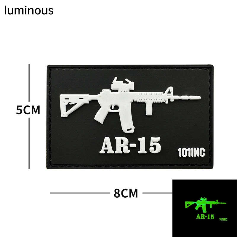Parche táctico PVC AK AR goma luminosa suave - imagen 2